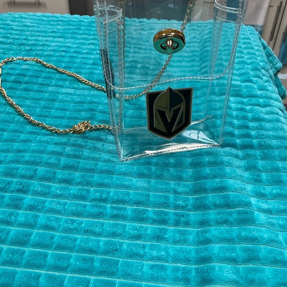 Clear Mini Bag with Gold Accent - Picture 3 of 5